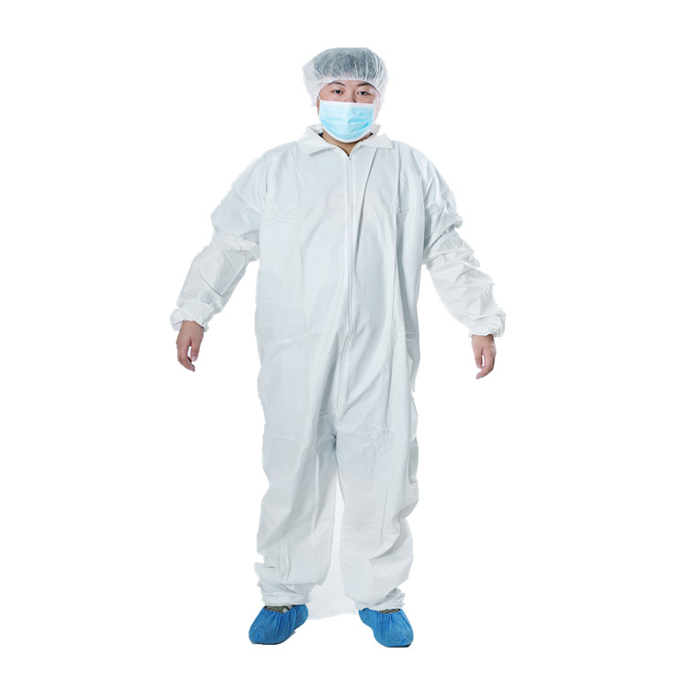 Disposable Coverall Without Hood - Microporous Film