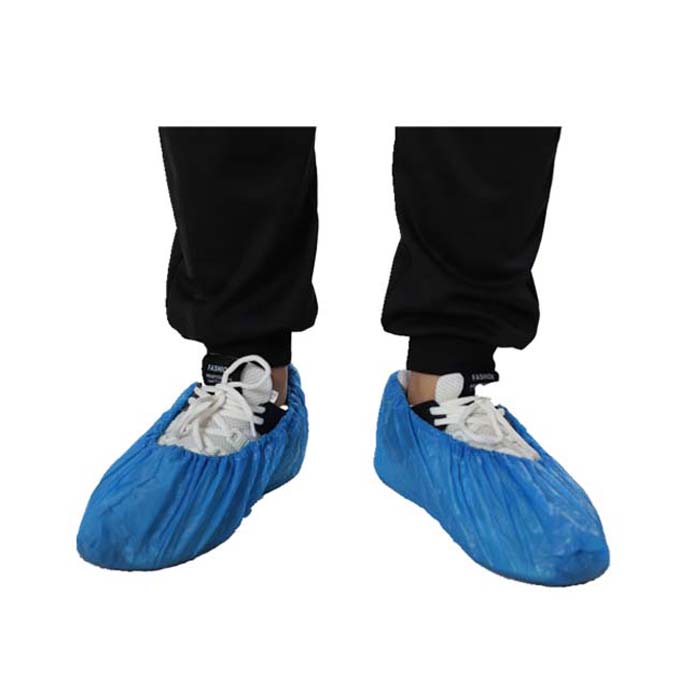 Disposable CPE hand made overshoes