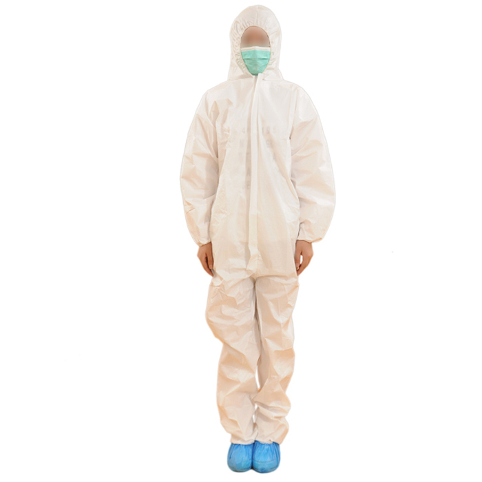 Disposable Coverall With Hood - Microporous Film