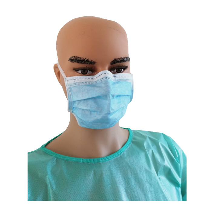 Disposable face masks with tie on